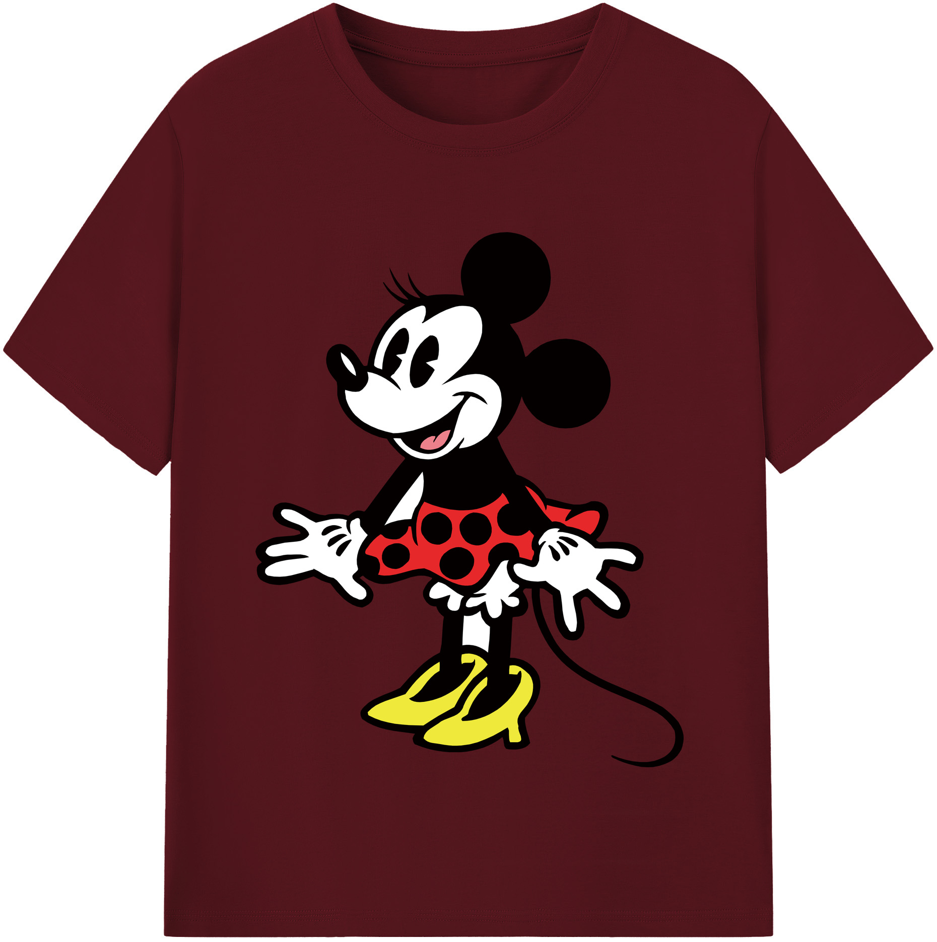 （画像用） ミッキーマウス Mickey Mouse 綿100％半袖Tシャツ（フロントプリント）